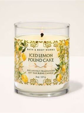 •Iced Lemon Pound Cake• Bath & Body Works Candle | Sweet Citrus Bakery Scent 8oz